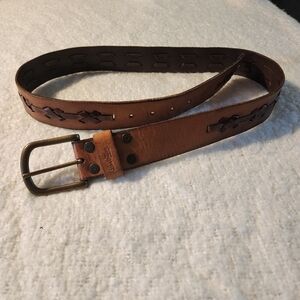 Levi Strauss leather statement belt color brown size 38/95
